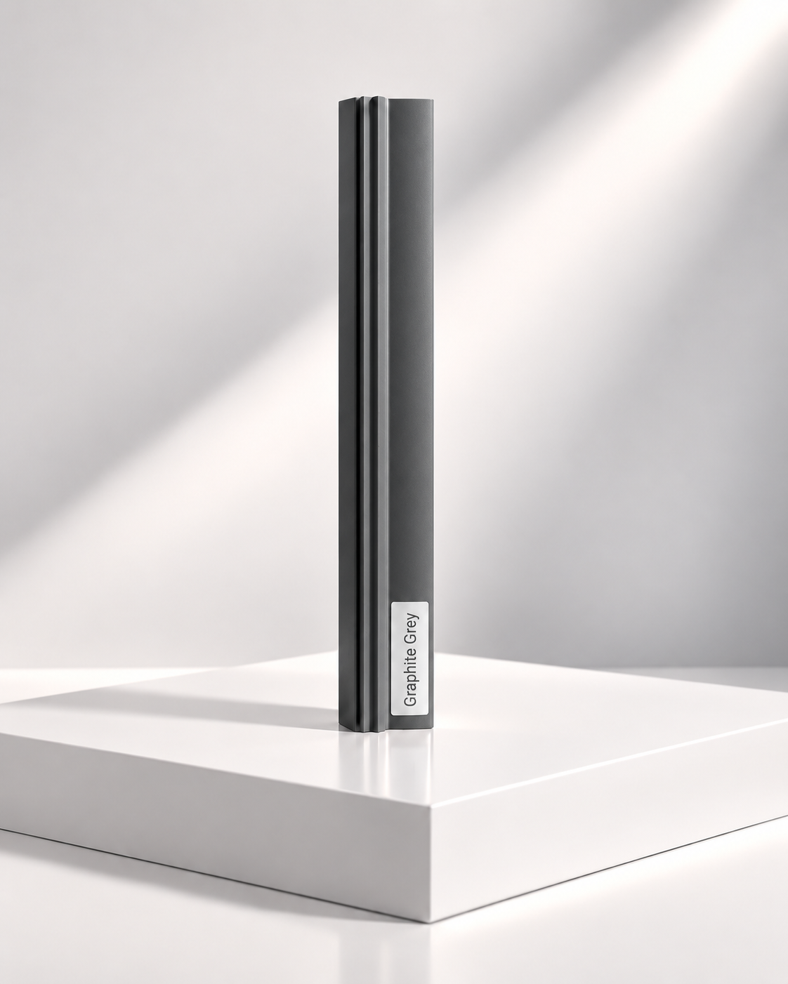 Graphite dark grey sliding wardrobe door frame profile sample